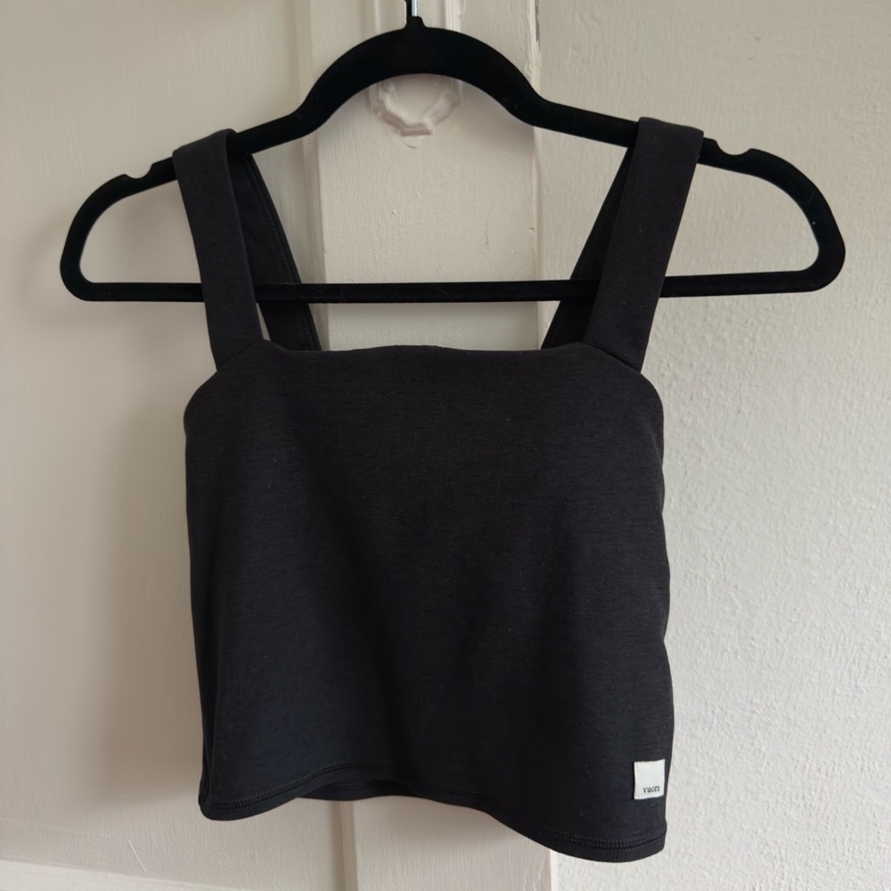 Vuori Elevation Square Neck Tank | Black Heather | XS